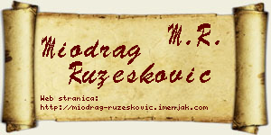 Miodrag Ružesković vizit kartica